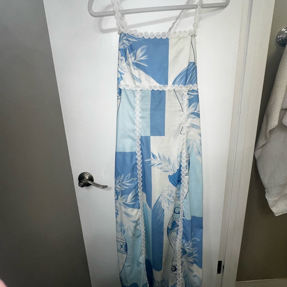 Blue Patchwork Maxi Skirt - Lightweight Summer St… - image 2